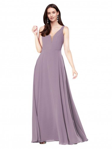 Shop Long Chiffon Formal Bridesmaid Dress with Open Back Sydney