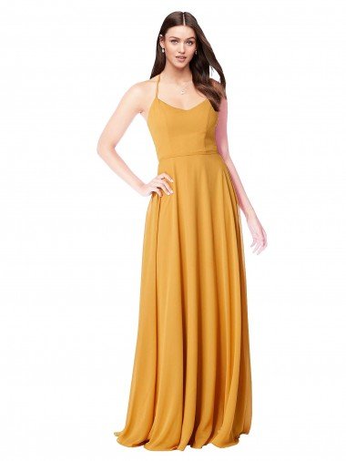 Shop Chiffon A-Line Bridesmaid Dress with Halter Back Sydney