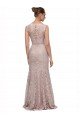 Long Sleeveless All Lace Bridesmaid Dress / Prom Dress with Scoop Neckline