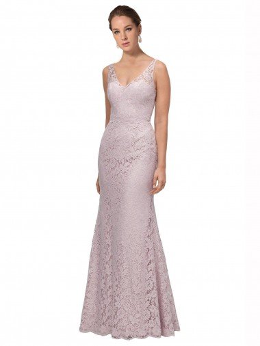 Shop Lace V-Neckline Long Full Length Bridesmaid Dress / Prom Dress Sydney