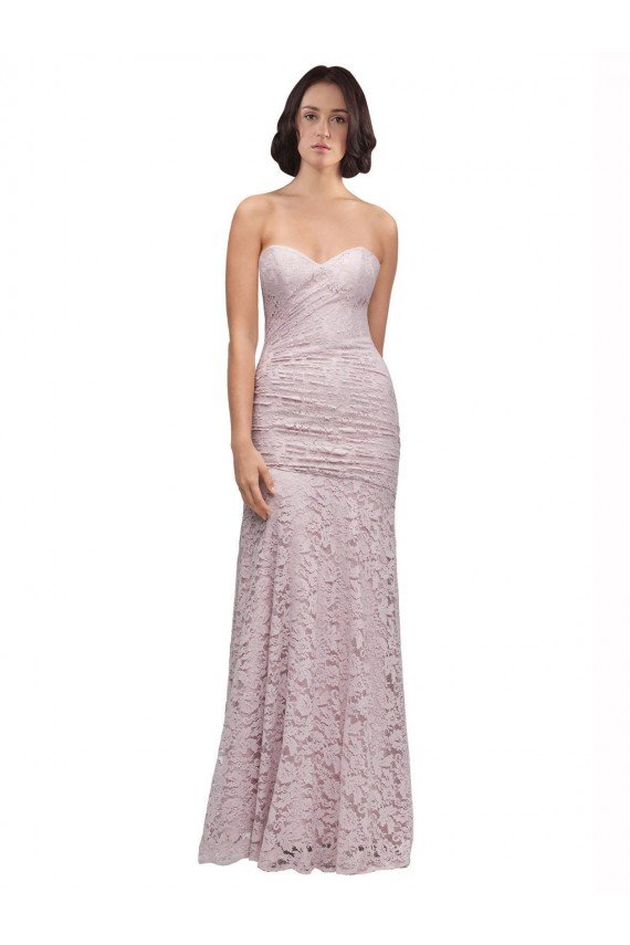 Floor Length Long Mermaid Lace Bridesmaid Dress / Prom Dress with Low Back