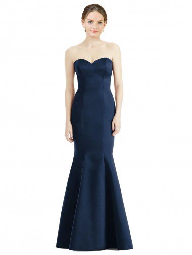 Shop Long Mermaid Full Length Strapless Satin Bridesmaid Dress Sydney