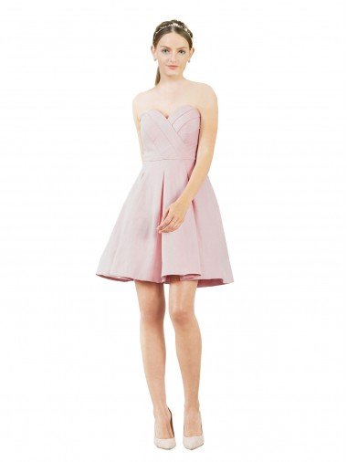 Shop Short Knee Length Sweetheart Satin Cocktail Bridesmaid Dress Sydney