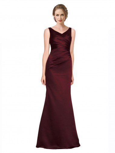 Shop Figure Shaping Formal Satin Bridesmaid Dress / Prom Dress with Structured Pleats Sydney