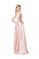 A-Line Off the Shoulder Sweetheart Formal Satin Bridesmaid Dress / Prom Dress