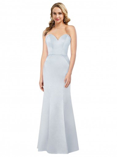 Shop Old Hollywood-Inspired Strapless Formal Satin Bridesmaid Dress / Prom Dress Sydney