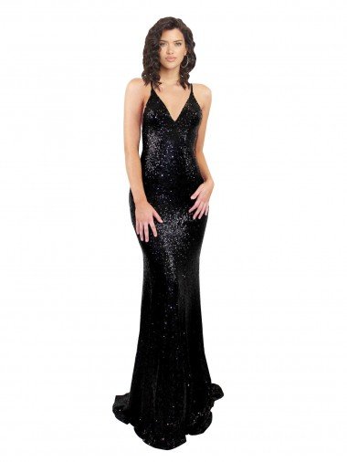 Shop Sleek Fishtail Shaped Open Back Formal Sequin Bridesmaid Dress / Prom Dress Sydney