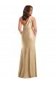 One Shoulder Asymmetrical Cowl Back Formal Silky Satin Mermaid Bridesmaid Dress / Prom Dress