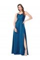 Cowl Neck Salky Satin Bridesmaid Dress / Prom Dress