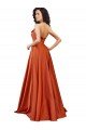 Strapless Sweep Train Formal Silky Satin Bridesmaid Dress / Prom Dress with Pleats