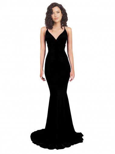 Shop Fishtail Shaped V-Neck Open Back Formal Spandex Bridesmaid Dress / Prom Dress Sydney