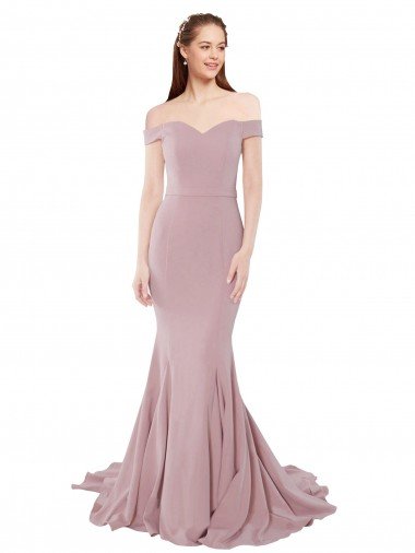 Shop Off the Shoulder Mermaid Long Sweep Train Bridesmaid Dress / Prom Dress Sydney