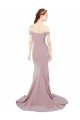 Off the Shoulder Mermaid Long Sweep Train Bridesmaid Dress / Prom Dress