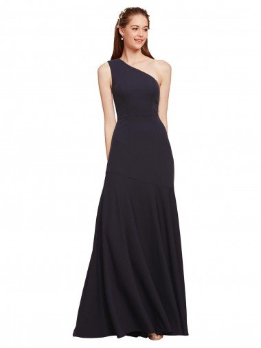 Shop Fit and Flare Formal Crepe Bridesmaid Dress / Prom Dress with One Shoulder Sydney