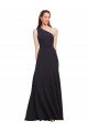 Fit and Flare Formal Crepe Bridesmaid Dress / Prom Dress with One Shoulder