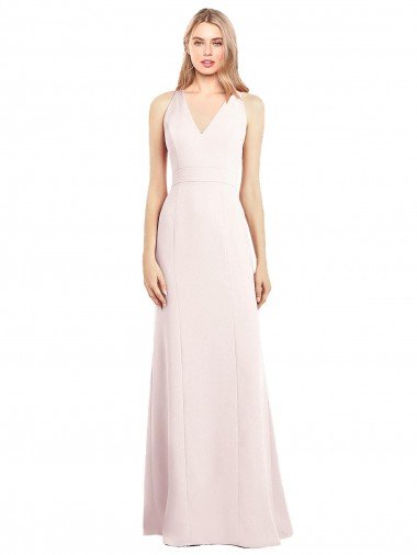 Shop V-Neck Keyhole Back Crepe Trumpet Bridesmaid Dress / Prom Dress Sydney