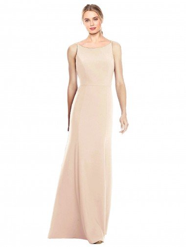 Shop V-Spaghetti Strap Open Back Bateau Neck Trumpet Bridesmaid Dress / Prom Dress Sydney