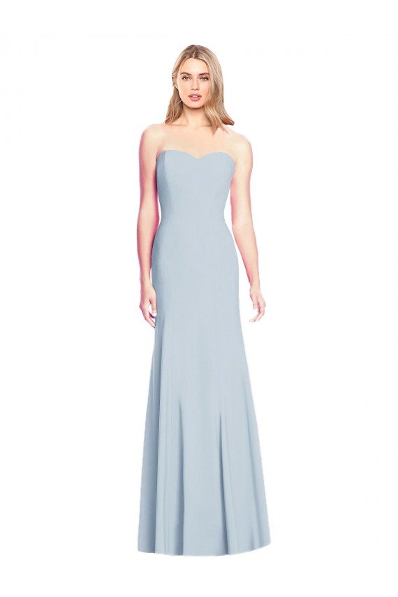 Sweetheart Strapless Flared Skirt Maxi Bridesmaid Dress / Prom Dress