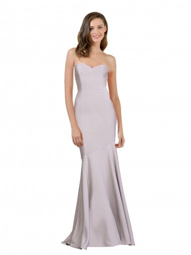 Shop Crepe Mermaid Bridesmaid Dress / Prom Dress with Low Back Sydney