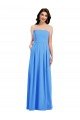 Strapless Pleated Skirt Crepe Bridesmaid Dress / Prom Dress with Pockets