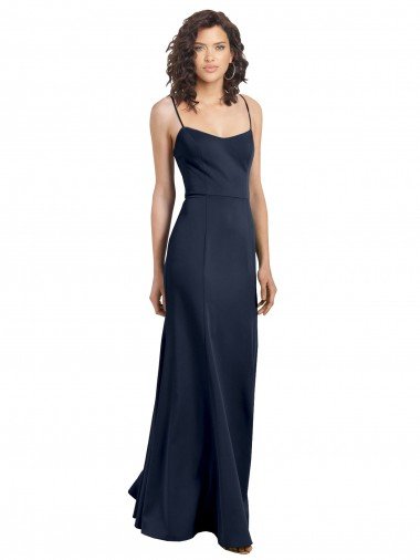 Shop Fit and Flare Scoop Neck Long Sleeveless Stretch Formal Crepe Bridesmaid Dress / Prom Dress Sydney