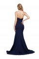 Fit and Flare Sweetheart Long Formal Crepe Bridesmaid Dress / Prom Dress with Sweep Train