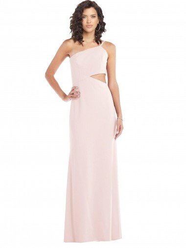 Shop Flirty One Shoulder Midriff Cutout Maxi Formal Crepe Bridesmaid Dress / Prom Dress Sydney