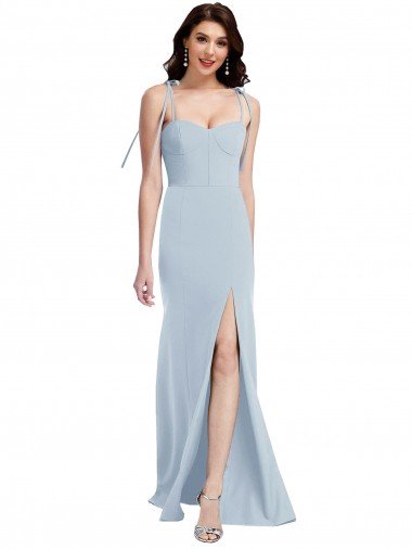 Shop Bustier Style Crepe Bridesmaid Dress / Prom Dress with Bow Straps Sydney