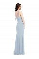 Bustier Style Crepe Bridesmaid Dress / Prom Dress with Bow Straps