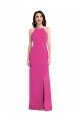 Open Back High Neck Halter Trumpet Formal Crepe Bridesmaid Dress / Prom Dress