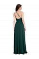 A-Line Slim One Shoulder Formal Crepe Bridesmaid Dress / Prom Dress with Asymmetrical Straps and Side Slit