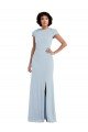 Cap Sleeve Cutout Tie Back Trumpet Bridesmaid Dress