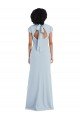 Cap Sleeve Cutout Tie Back Trumpet Bridesmaid Dress