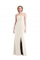 Long Strapless Tuxedo Maxi Bridesmaid Dress / Prom Dress with Front Slit