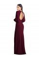 Puff Sleeves Long Maxi Briddesmaid Dress with Cutout Tie Back