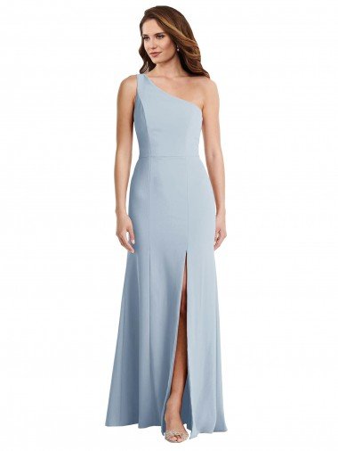 Shop Bold One Shoulder Trumpet Maxi Formal Crepe Bridesmaid Dress / Prom Dress Sydney