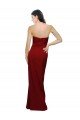 Straight Pencil Skirt Long Sweetheart Formal Crepe Bridesmaid Dress / Prom Dress with High Side Split