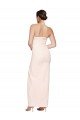 Cowl Neck Strapless Formal Stretch Satin Bridesmaid Dress / Prom Dress with High Split