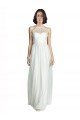 High Neckline Long Tulle Bridesmaid Dress with Illusion Front