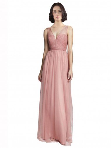 Shop V-Neck Illusion Tulle Bridesmaids Dress Sydney