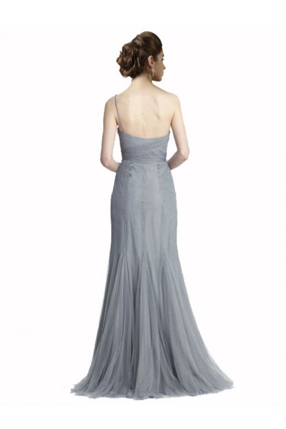 One Shoulder Tulle Fit and Flare Bridesmaid Dress