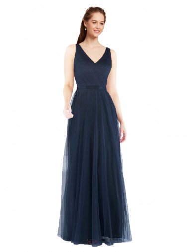 Shop V-Neck Soft and Simple Tulle Bridesmaid Dress Sydney