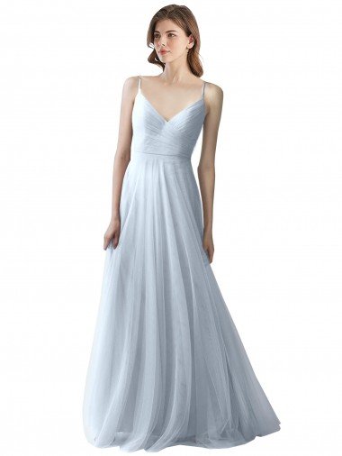 Shop Wrapped Ruched Natural Waist Slim Soft Tulle Bridesmaid Dress Sydney