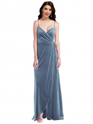 Shop Velvet Wrap Maxi Bridesmaid Dress / Prom Dress with Pockets Sydney