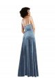 Sleek Cowl Neck Velvet Maxi Bridesmaid Dress / Prom Dress with Pockets