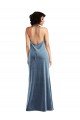 Cowl Neck Velvet Maxi Slip Prom Dress