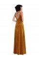 Twist Front Cutout Velvet Maxi Bridesmaid Dress / Prom Dress with Pockets