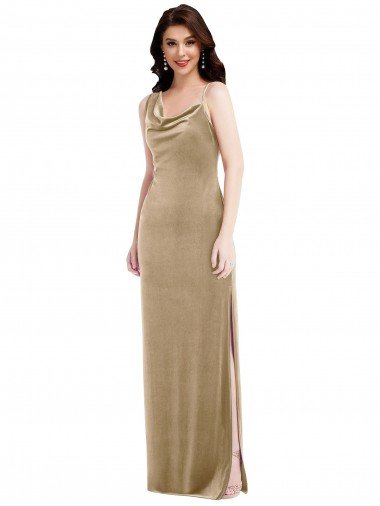 Shop Asymmetrical One Shoulder Formal Velvet Maxi Slip Bridesmaid Dress / Prom Dress Sydney