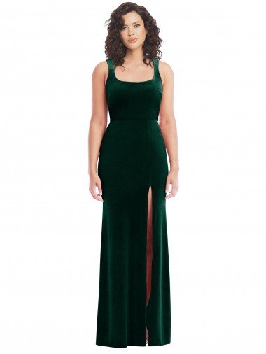 Shop Square Neck Long Velvet Maxi Bridesmaid Dress / Prom Dress Sydney