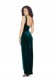 One Shoulder Velvet Front Wrap Bridesmaid Dress / Prom Dress 